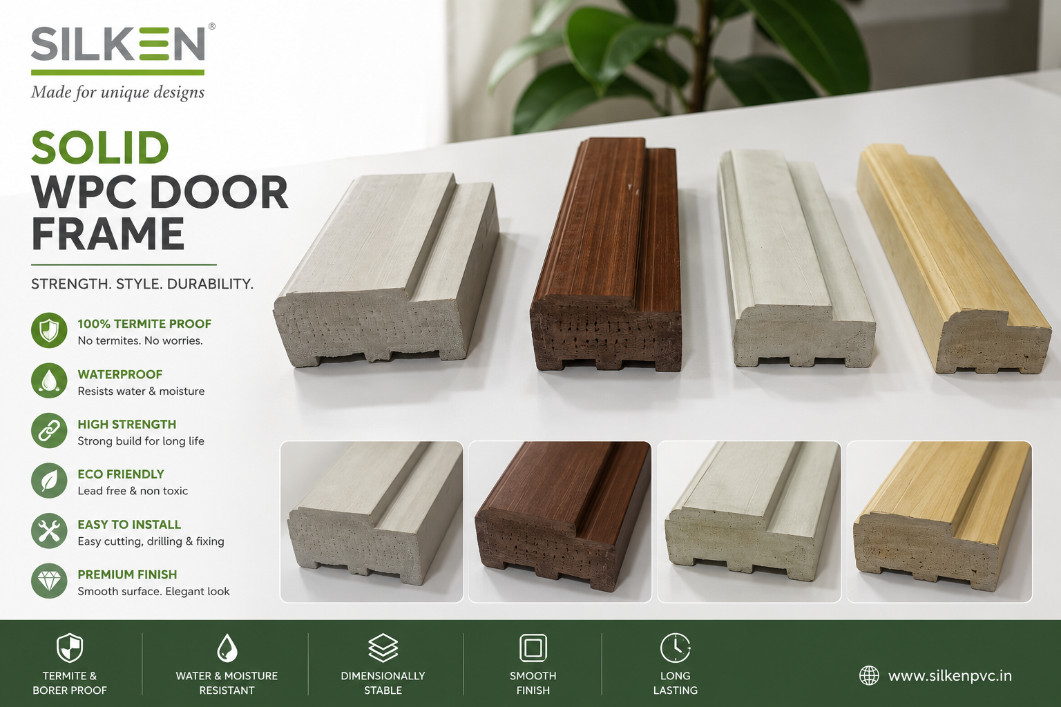 SILKEN Solid WPC Door Frame