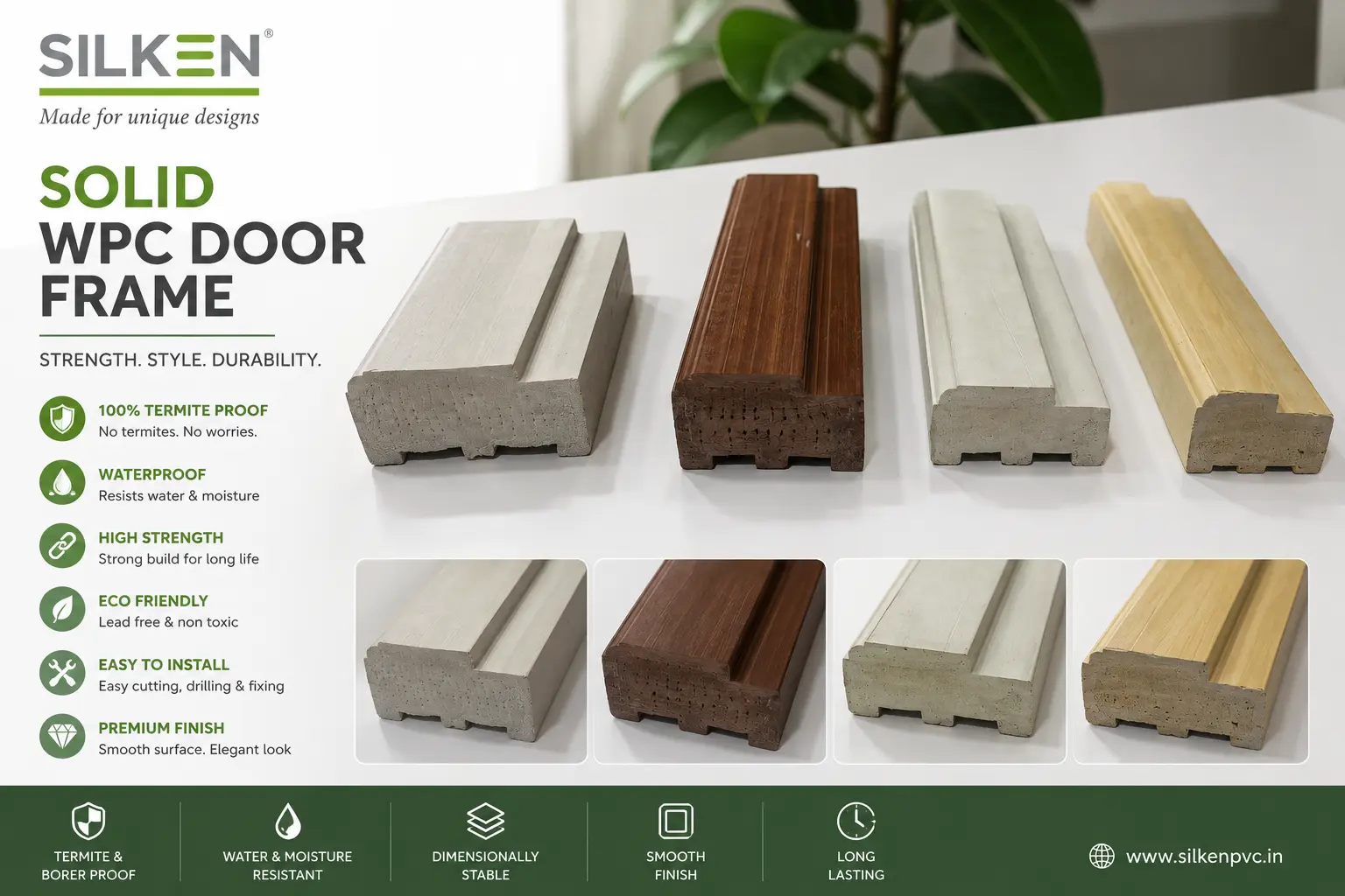 SILKEN Solid WPC Door Frame