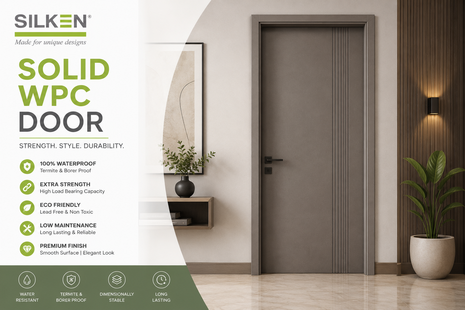 SILKEN Solid WPC Door
