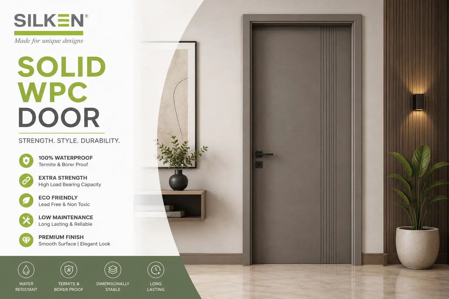 SILKEN Solid WPC Door