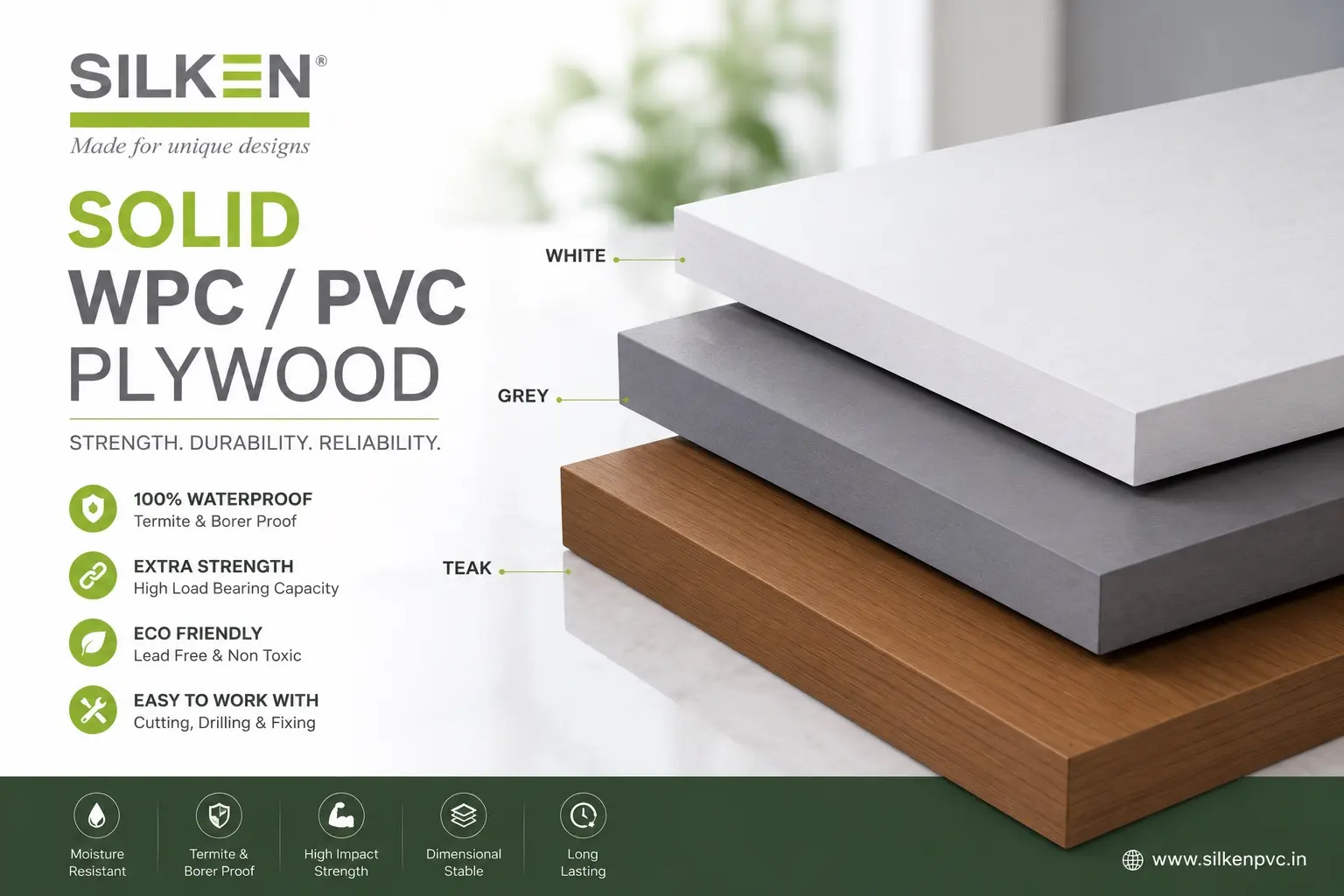 SILKEN WPC PVC Ply thickness range
