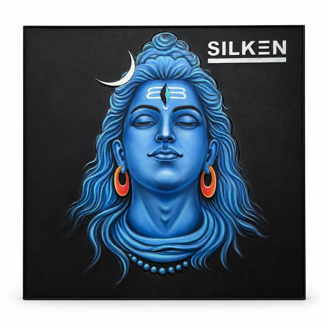 SILKEN blue Shiva 3D CNC artwork